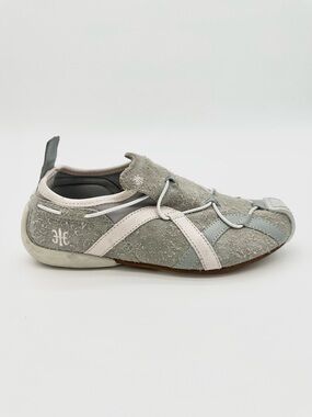 Royal Elastics Grey Suede Elastic Slip-On Sneakers Size 38